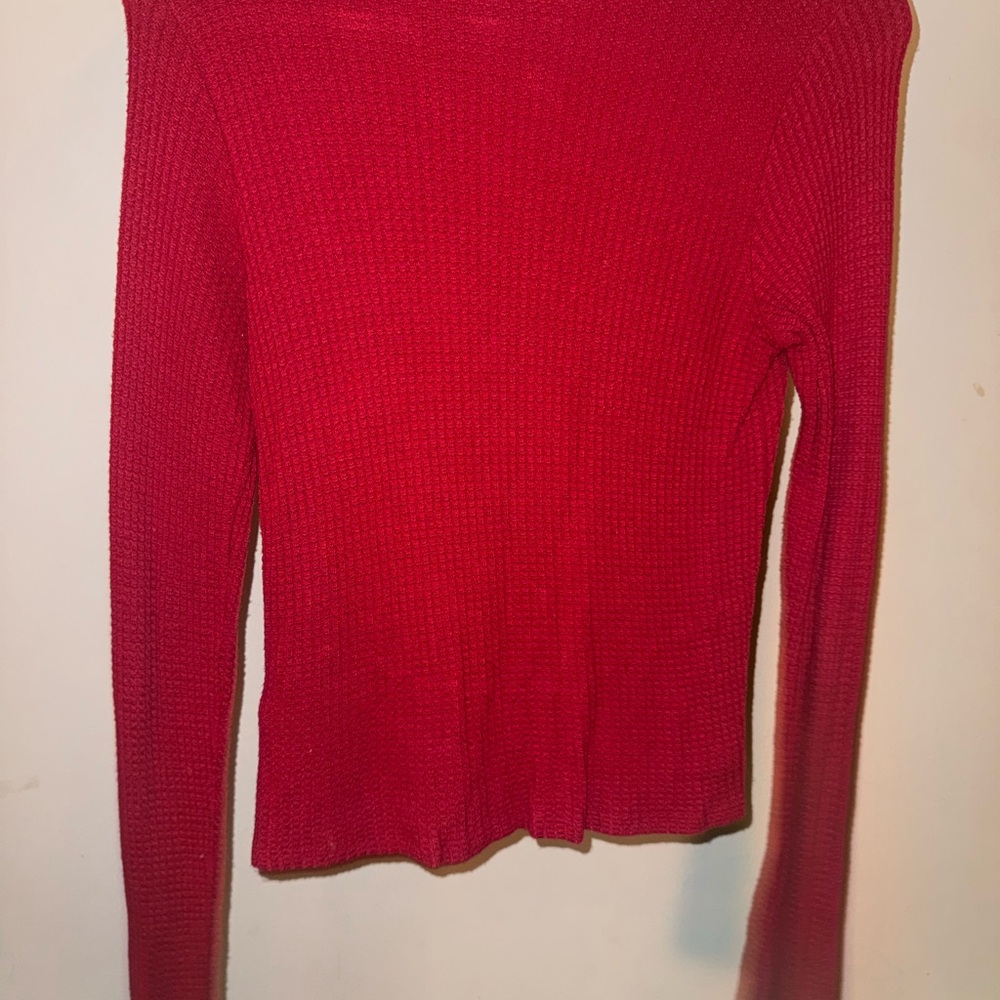 Topshop Cherry Red Knit Sweater